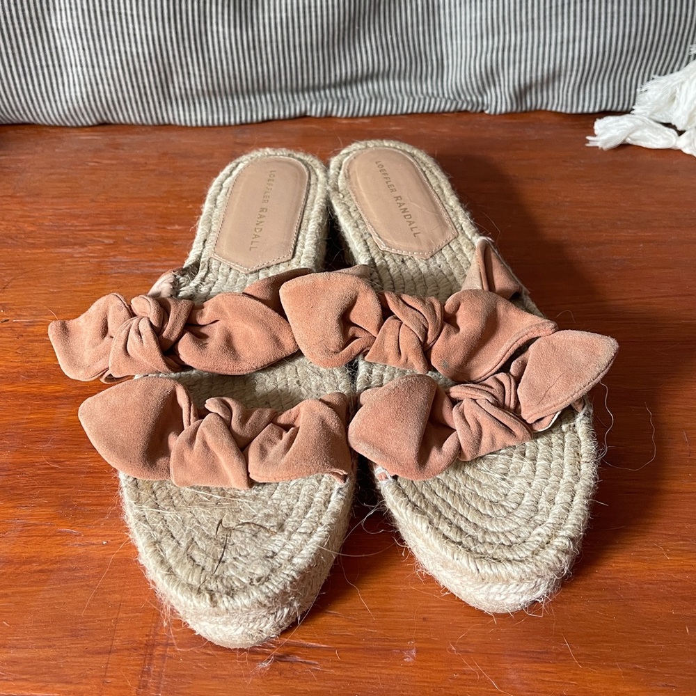 Loeffler Randall suede bow espadrilles